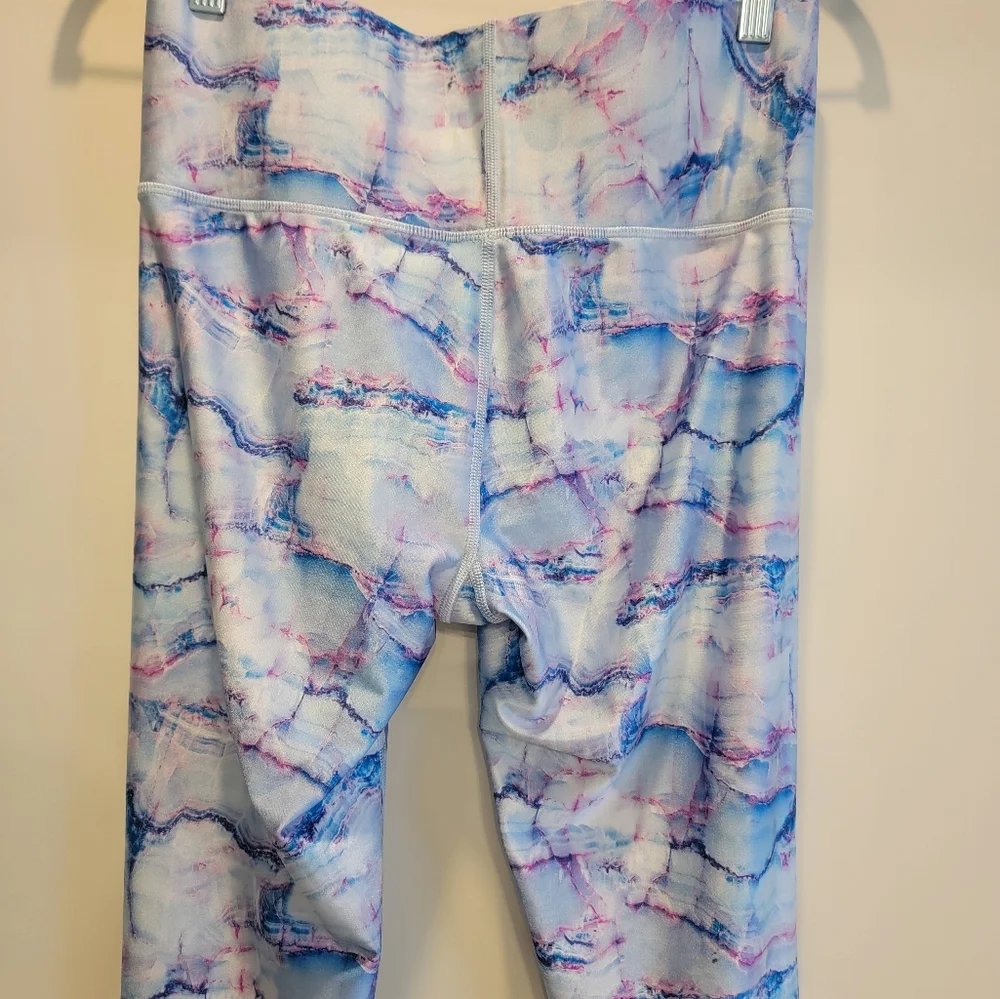 TEREZ Active Super High Band 7/8 Legging in Blue Marble Large - Picture 11 of 13